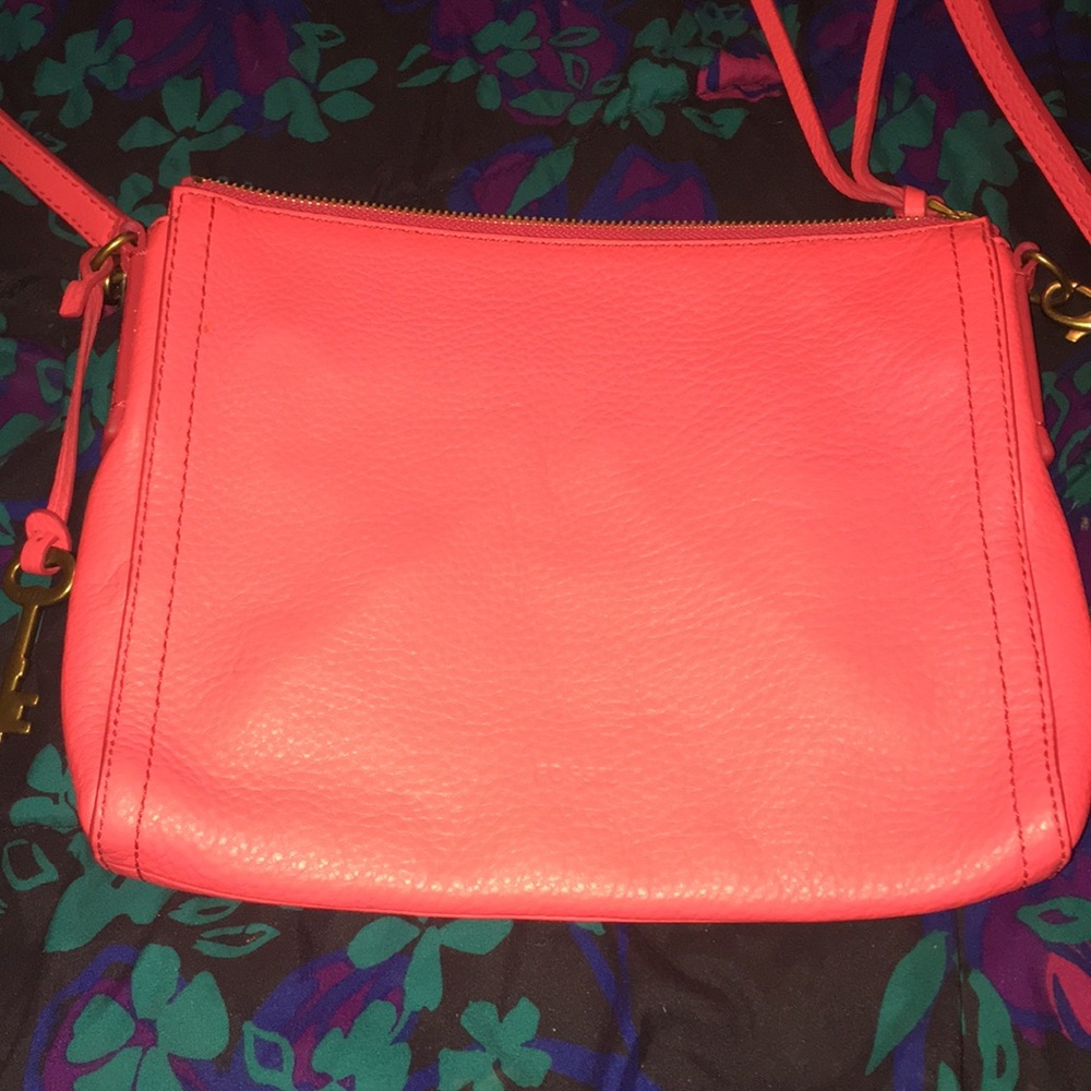 Coral orange pink bag